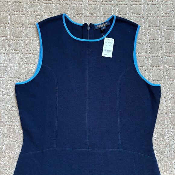 Brooks Brothers Navy Blue Dress with Light Blue Trim - Picture 2 of 8